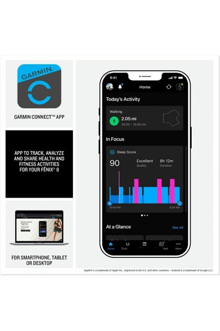 Умные часы Garmin Fenix 8 Solar 51 мм (010-02907-11) (черный/черный) 5