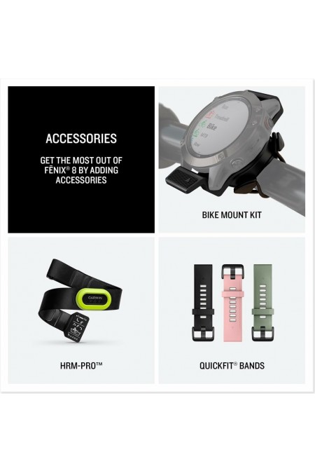 Умные часы Garmin Fenix 8 Solar 51 мм (010-02907-11) (черный/черный) 6