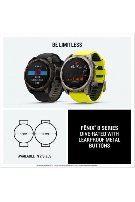 Умные часы Garmin Fenix 8 Solar 51 мм (010-02907-11) (черный/черный) 7