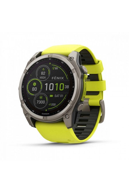 Умные часы Garmin Fenix 8 Solar 51 мм (010-02907-21) (серебристый/желтый) 