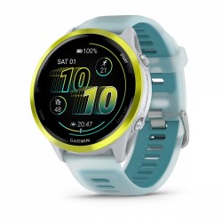 Умные часы Garmin Forerunner 570 47 мм (010-02971-01) (белое золото/бирюзовый)