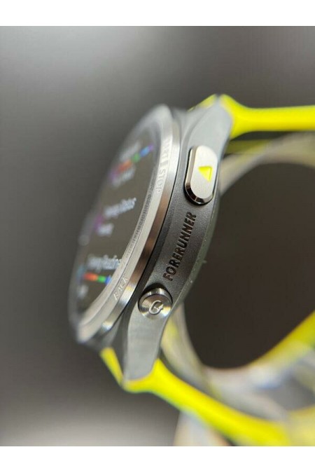 Умные часы Garmin Forerunner 965 Black Dark Grey DLC Titanium Bezel with Yellow and Black strap (010-02809-12) (желто-черный) 1