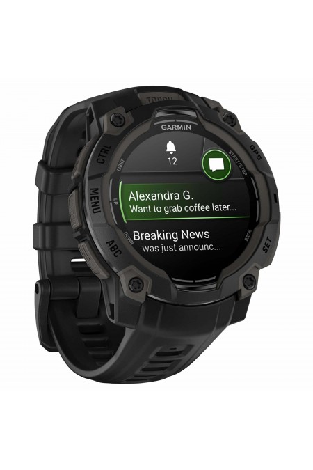 Умные часы Garmin Instinct 3 45 мм Solar Amoled Black with Black Silicone (010-02936-40) (черный) 4