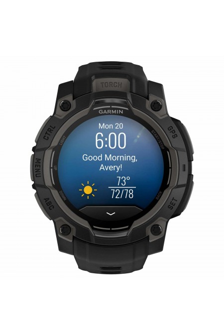 Умные часы Garmin Instinct 3 45 мм Solar Amoled Black with Black Silicone (010-02936-40) (черный) 7