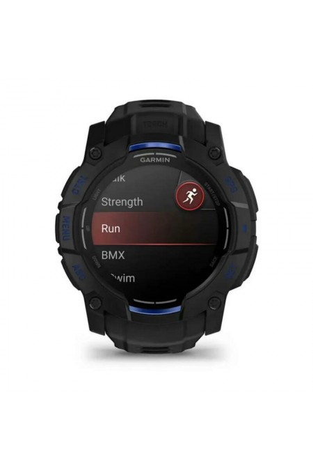 Умные часы Garmin Instinct 3 50 мм Amoled Black with Black/Bolt Blue Band (010-03020-03) (черный/ярко-синий) 5