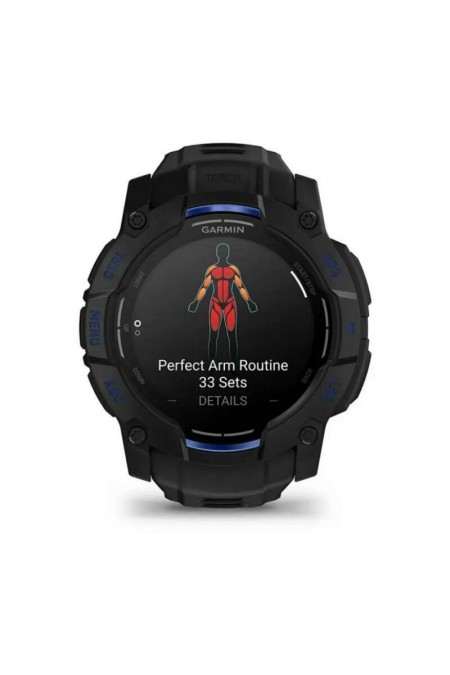 Умные часы Garmin Instinct 3 50 мм Amoled Black with Black/Bolt Blue Band (010-03020-03) (черный/ярко-синий) 6