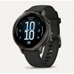 Умные часы Garmin Venu 4 41 мм Slate with Black Silicone Band (010-03013-02) (черный/черный)