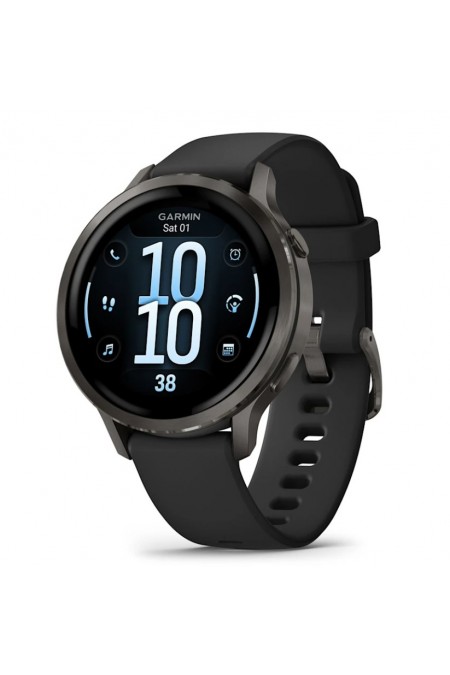 Умные часы Garmin Venu 4 41 мм Slate with Black Silicone Band (010-03013-02) (черный/черный) 4