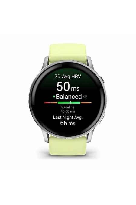 Умные часы Garmin Venu 4 45 мм (010-03014-02) (серебристый/цитрон) 1