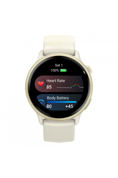 Умные часы Garmin Vivoactive 6 Lunar Gold with Bone Silicone (010-02985-41) (лунное золото/белый) 1