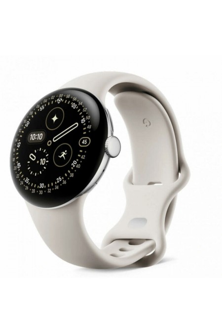 Умные часы Google Pixel Watch 4 45 мм Wi-Fi (полированное серебро/фарфор) 