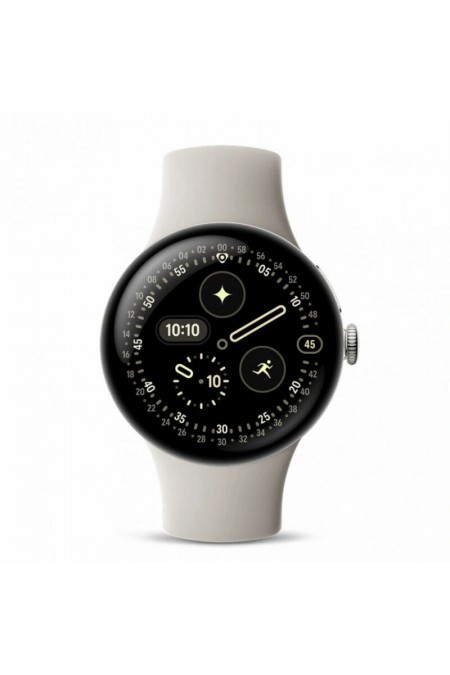 Умные часы Google Pixel Watch 4 45 мм Wi-Fi (полированное серебро/фарфор) 1