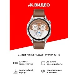 Умные часы HUAWEI Watch GT 5 46 мм (55020DGK) (коричневый)