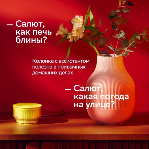 Умная колонка SBER SberBoom Mini 2 SBDV-00250Y Салют (желтый) 9