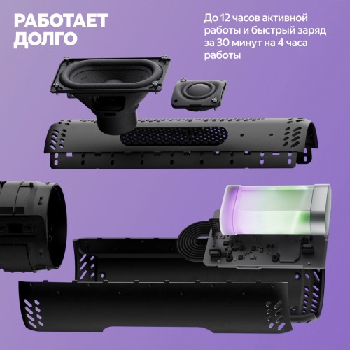 Портативная акустика Яндекс Станция Стрит с Алисой (черный) 9