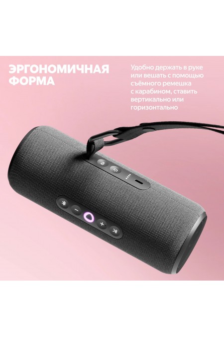 Портативная акустика Яндекс Станция Стрит с Алисой (серый) 16