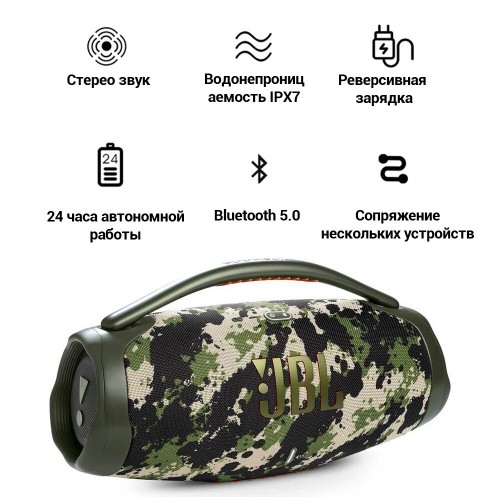 Портативная акустика JBL Boombox 3 (камуфляж) 1
