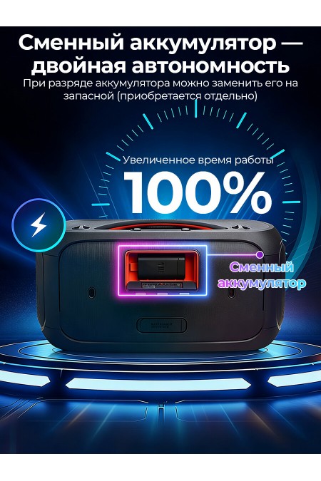 Портативная акустика JBL Partybox On-The-Go 2 (черный) 8