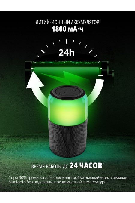 Портативная акустика SVEN PS-130 (SV-022969) (черный) 3