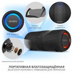 Портативная акустика SVEN PS-340 (SV-021283) (черный)