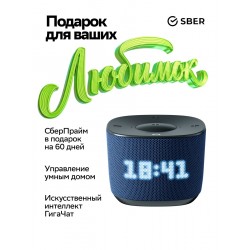 Умная колонка SBER SberBoom Home с голосовым ассистентом Салют, Zigbee и Gigachat (синий)