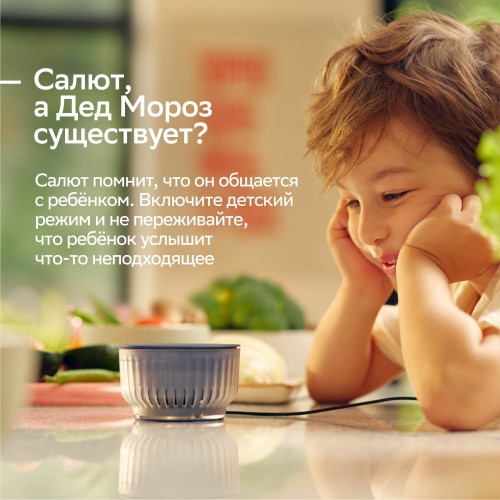 Умная колонка SBER SberBoom Mini 2 SBDV-00250B с голосовым ассистентом Салют и Gigachat (синий) 9