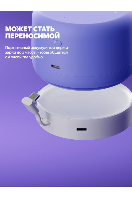 Умная колонка Яндекс Станция Лайт 2 (без часов) с Алисой (графитовый) 4