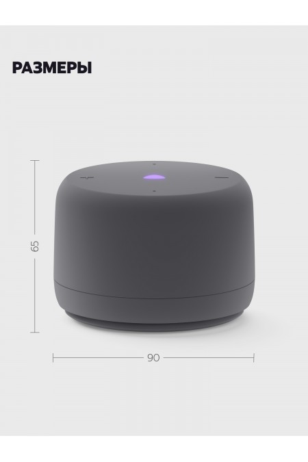 Умная колонка Яндекс Станция Лайт 2 (без часов) с Алисой (графитовый) 9