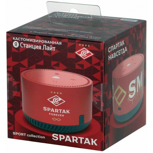 Умная колонка Яндекс Станция Лайт Rainbo Spartak (красный) 7