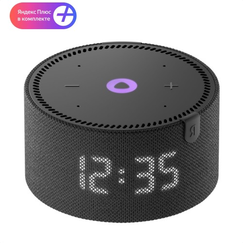 Умная колонка Яндекс Станция Мини (с часами) - с Алисой (черный оникс) 2