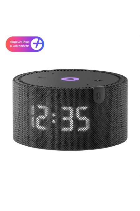 Умная колонка Яндекс Станция Мини (с часами) - с Алисой на YandexGPT (черный оникс) 1