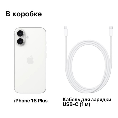 Смартфон Apple iPhone 16 Plus 256GB White (белый) 8