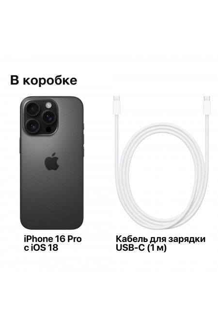 Смартфон Apple iPhone 16 Pro 128GB Dual nano SIM Black Titanium (черный титан) 8