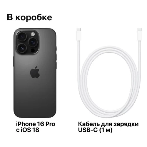 Смартфон Apple iPhone 16 Pro 1TB Black Titanium (черный титан) 8