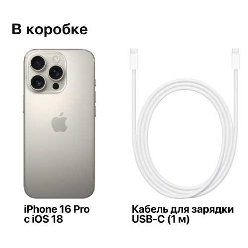 Смартфон Apple iPhone 16 Pro 1TB Natural Titanium (натуральный титан) 8