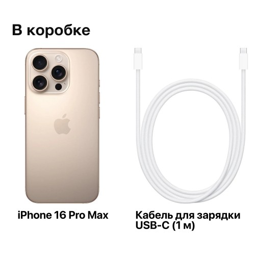 Смартфон Apple iPhone 16 Pro Max 256GB Dual nano SIM Desert Titanium (пустынный титан) 8