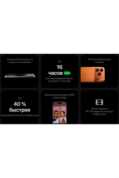 Смартфон Apple iPhone 17 Pro 1TB SIM+eSIM Deep Blue (темно-синий) 7