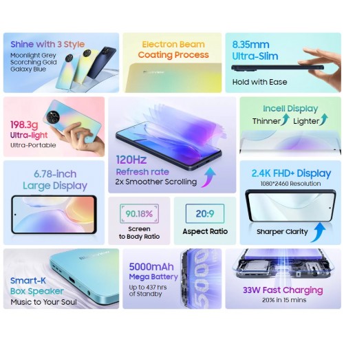 Смартфон Blackview Shark 8 8/128GB Galaxy Blue (голубой) 5