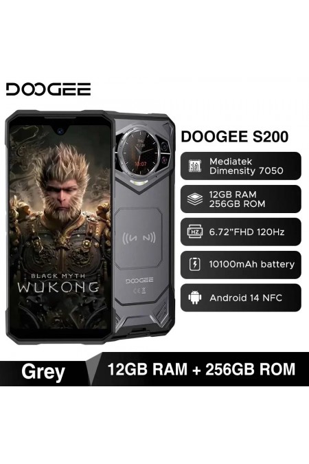 Смартфон DOOGEE S200 12/256GB Grey (серый) 