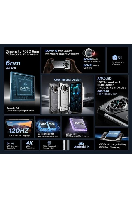 Смартфон DOOGEE S200 12/256GB Silver (серебристый) 2