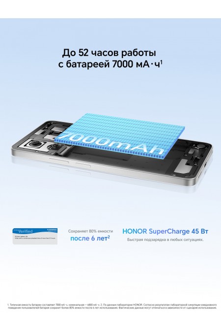 Смартфон HONOR X8D 8/128GB Grey (вельветовый серый) 1