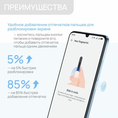 Смартфон HUAWEI Nova Y72s 8/128GB Black (черный) 8