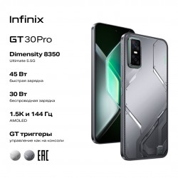 Смартфон Infinix GT 30 Pro 12/256GB Shadow Ash (серый)