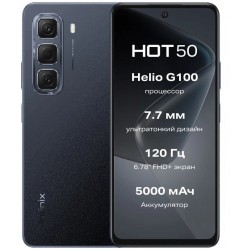 Смартфон Infinix Hot 50 6/256GB Sleek Black (черный)
