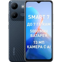 Смартфон Infinix Smart 7 3/64GB Black (черный)