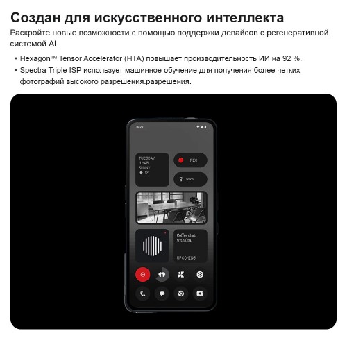 Смартфон Nothing Phone (3A) 12/256GB Black (черный) 8