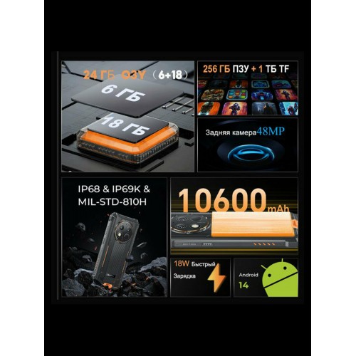 Смартфон OUKITEL G1 6/256GB Orange (оранжевый) 2