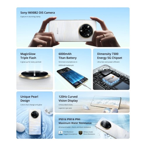 Смартфон realme 14 Pro 5G 8/256GB Suede Grey (серый) 2