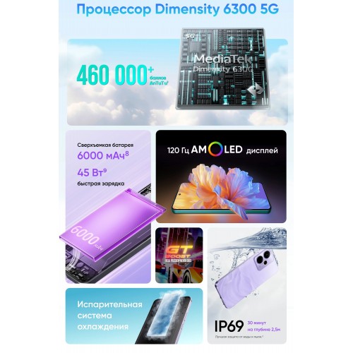 Смартфон realme 14T 5G 12/256GB Black (черный) 8