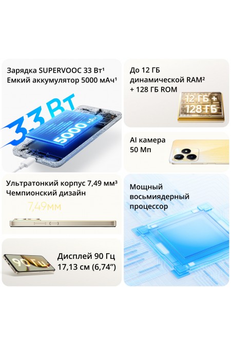 Смартфон realme C53 6/128GB Black (глубокий черный) 3